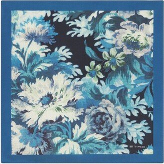 Floral-Print Silk Pocket Square