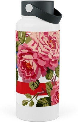 Photo Water Bottles: Americana Summer Roses - Multi Stainless Steel Wide Mouth Water Bottle, 30Oz, Wide Mouth, Multicolor