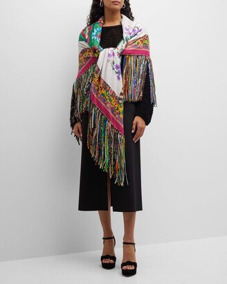 Fringe Paisley Patchwork Shawl