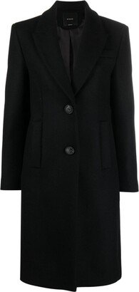 Single-Breasted Wool-Blend Coat-AM