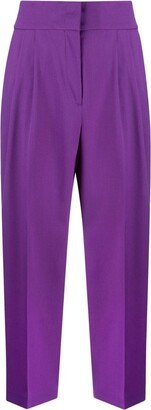 High-Waisted Tapered Trousers-AN