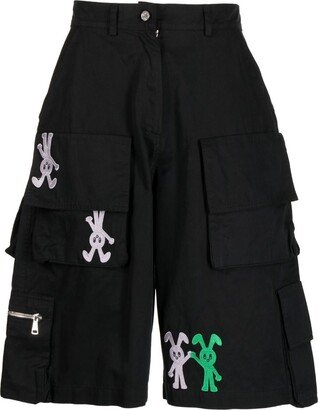 Logo-Embroidered Cotton Cargo Shorts