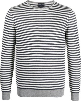 Cashmere-Silk Striped Jumper