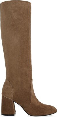 Flareblock 85MM Suede Knee-High Boots