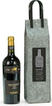 Uncork Unwind Felt Wine Tote with Accents