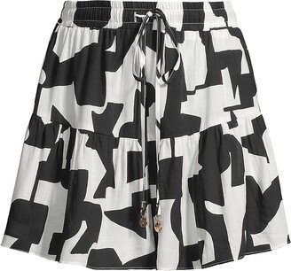 Printed Ana Tiered Shorts