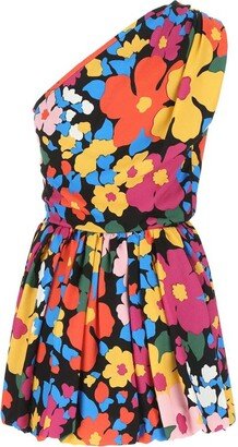 Floral Printed One-Shoulder Midi Dress
