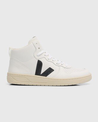 V-15 Bicolor High-Top Sneakers-AA