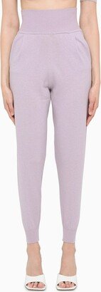 ART ESSAY Lilac cashmere joggers