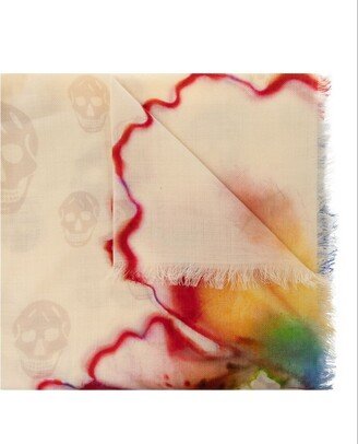 Tie-Dyed Printed Scarf