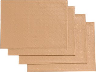 Set Of 4 Faux Leather Placemats-AA