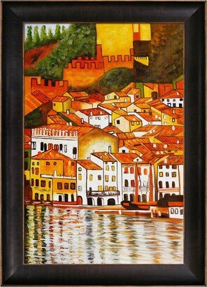 Handpainted Hued Hand-Painted Masterpieces Malcesine On Lake Garda By Klimt