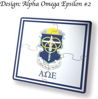 Alpha Omega Epsilon Beverage Jigsaw Puzzle Coasters Square | Set Of 4