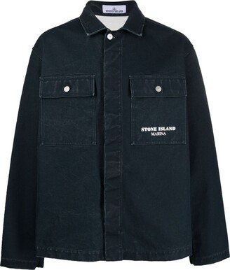 Logo-Embroidered Denim Jacket-AM