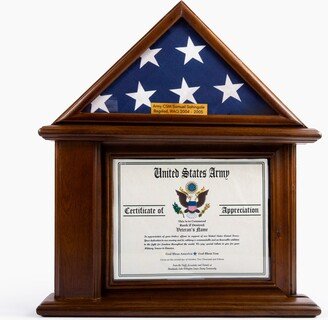 Decomil Flag Display Case With Certificate & Document Holder Frame - Customize Option