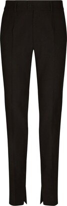 Ankle-Slit Super-Skinny Trousers