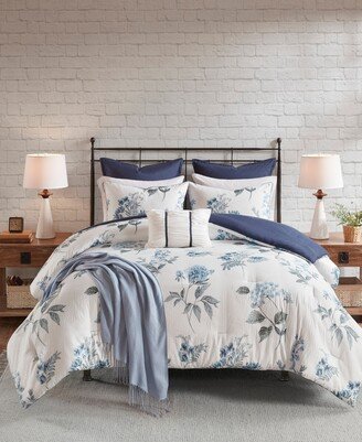 Zennia Seersucker 7-Pc. Comforter Set, King/California King