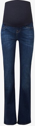 Womens Luxe Starlight Maternity Bootcut High-rise Stretch-denim Jeans