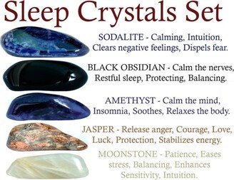 Sleep Crystals Set, Crystal For Sleep, Of Nightmare, Insomnia, Crystals, Gifts, Zodiac, Stones