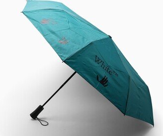 Off-White™ HOME Small petroleum blue umbrella with logo print