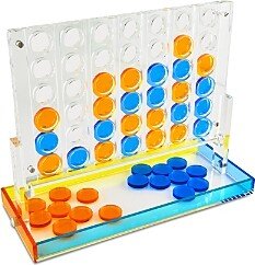 Lucite Multicolor Connect Four Set