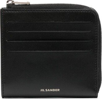 Logo-Stamp Leather Wallet-AB