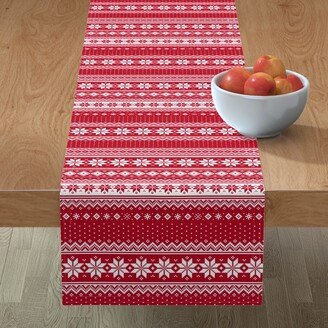 Table Runners: Nordic Christmas Table Runner, 90X16, Red