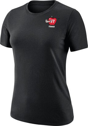 Women's Tennis T-Shirt in Black-AC