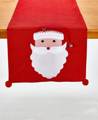 Tableau Appliqued Santa Table Runner, 72 x 14