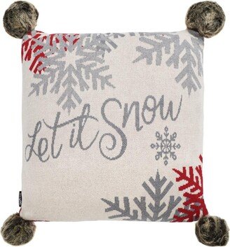 Fallen Snow Pillow Red/beige