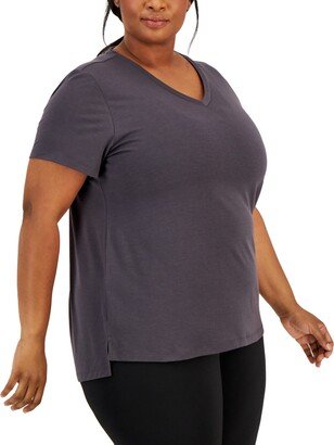 Id Ideology Plus Size High-Low V-Neck T-Shirt, Created for Macy's