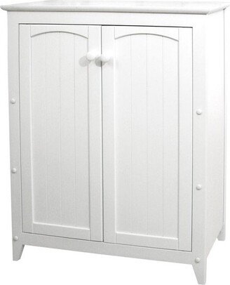 Wood 2 Door Storage Cabinet in White-Pemberly Row