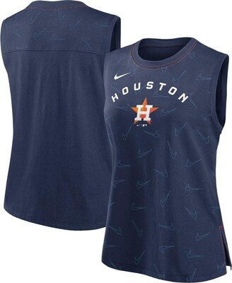 Women's Navy Houston Astros Muscle Play Tank Top