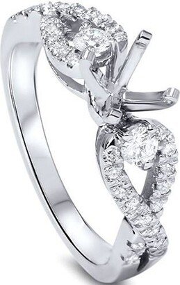 Pompeii3 3/8ct Diamond Engagement Setting 14K White Gold - Size