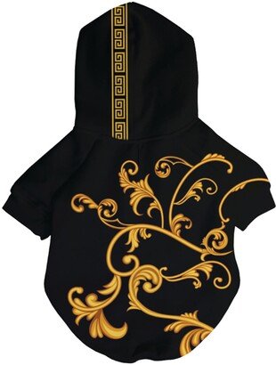 Fresh Pawz Gold Filigree Hooded Pullover