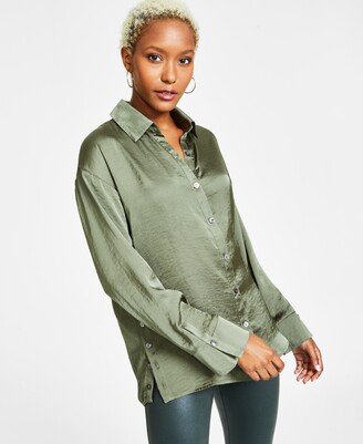 Women's Shine Button-Up Blouse, Created for Macy's