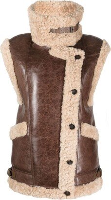 Faux-Leather Reversible Gilet