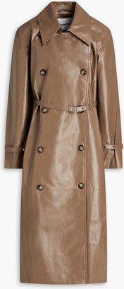 Beda faux leather trench coat