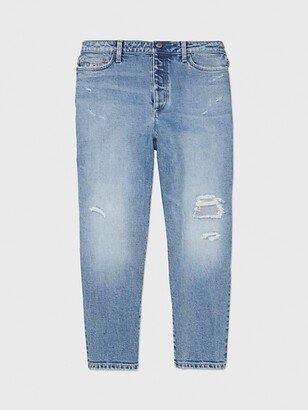 TOMMY ADAPTIVE Distressed Mom Fit Jean