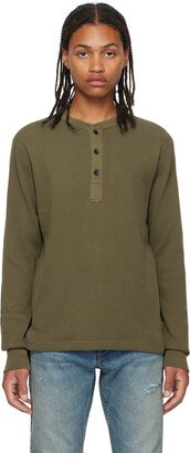 Khaki Garment-Dyed Henley