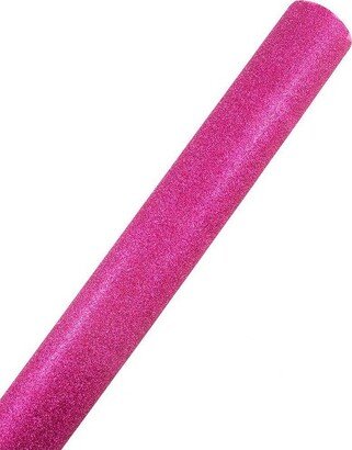 JAM Paper & Envelope JAM PAPER Fuchsia Glitter Gift Wrapping Paper Roll - 1 pack of 25 Sq. Ft.