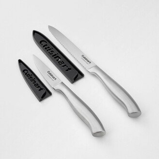 Classic 4pc Stainless Steel Utility Paring Knife Set with Blade Guards Silver