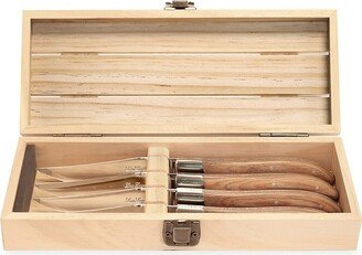 4-Pack Louis Hetre Pakka Wood Knife Set