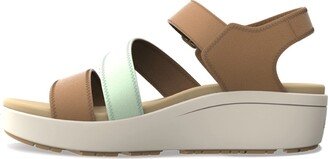 Women's Ellecity Backstrap Open Toe Adjustable Comfortable Platform Wedge Sandal