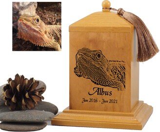 Customize Bearded Dragon Urn, Lizard Iguana Urn, Custom Urn Memorial For