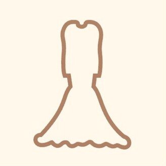 Long Sleeve Mermaid Wedding Dress Cookie Cutter