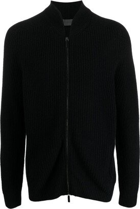 Ribbed-Knit Cashmere Cardigan-AA