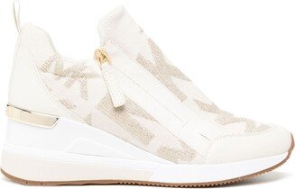 Willis monogram wedge sneakers