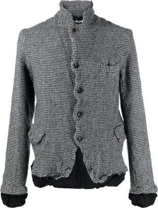 Check-Print Wool Blazer