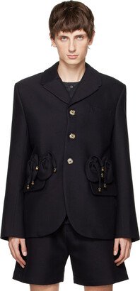 STRONGTHE Black Pouch Blazer